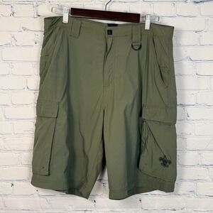Boy Scouts of America Centennial Uniform Cargo Shorts Mens Medium Green Nylon